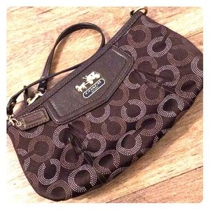 Coach Brown&Gold Wristlet